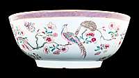The W Martin-Hurst punchbowl: Chinese famille rose porcelain.