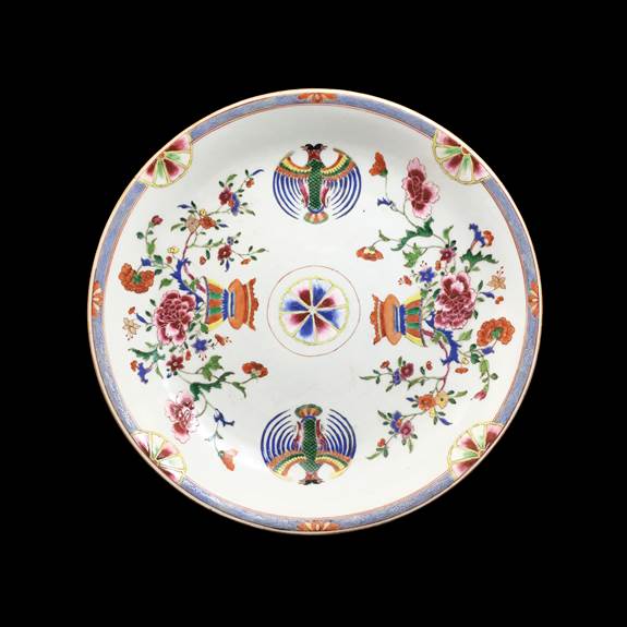 Chinese export porcelain large saucer for the Mexican market