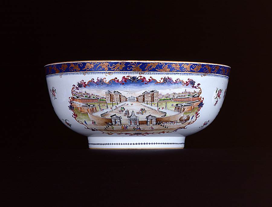 RARE TOPOGRAPHICAL PUNCH BOWL
