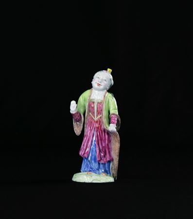 Chinese export porcelain figure of a girl in turkish dress
